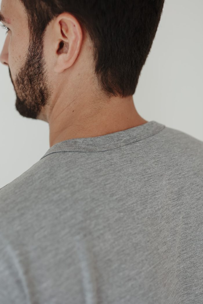 Camiseta Masculina Básica Cinza Mescla - tamanhos do PP ao GG - Imagem 4