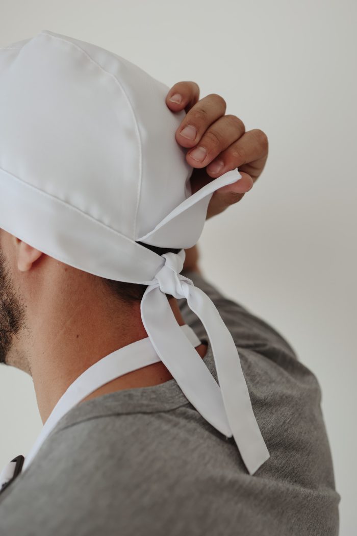 Touca Tipo Bandana Branca - Imagem 4